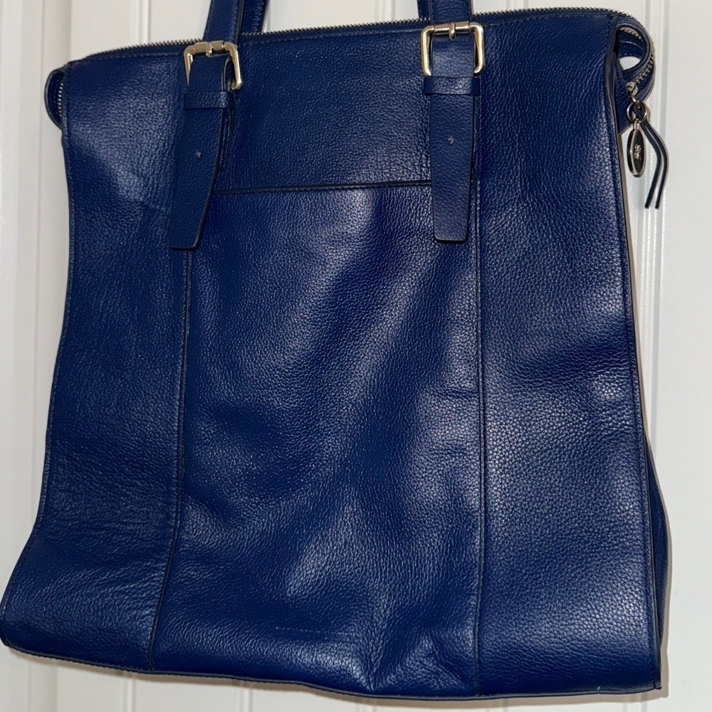 Banana Republic Royal Blue Leather COLETTE TOTE - Picture 5 of 16